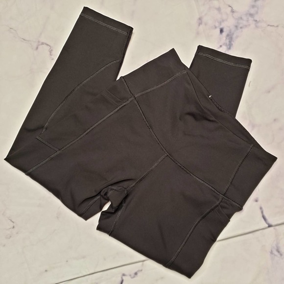 VICTORIA'S SPORT black pocketed athletic leggings S - Picture 2 of 8